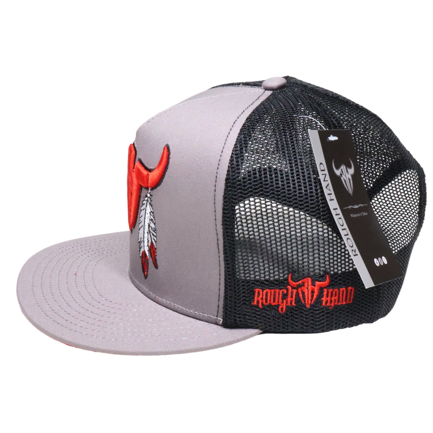 Warrior Grey - Red Logo Snapback