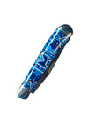 Aztec pattern Trapper Knive Blue