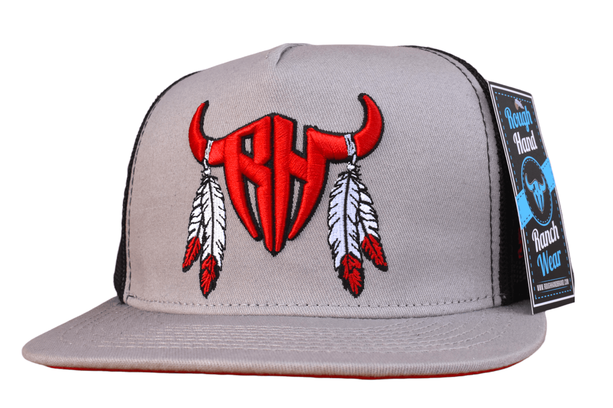Warrior Grey - Red Logo Snapback - RoughHand